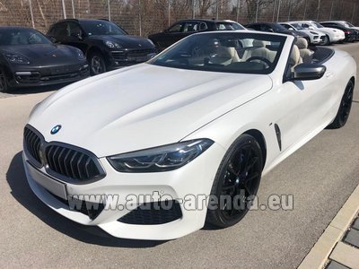 Rental in Nice airport the car BMW M850i xDrive Cabrio