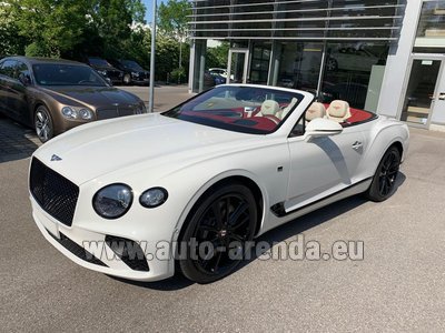 Rental in Nice airport the car Bentley GTC W12 First Edition