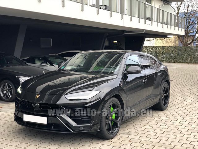 Rental Lamborghini Urus Black in Nice
