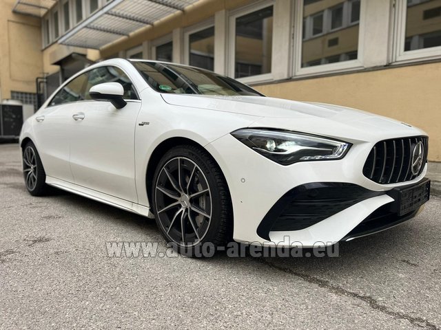 Rental Mercedes-Benz AMG CLA 35 4MATIC Coupe in Le Menuire