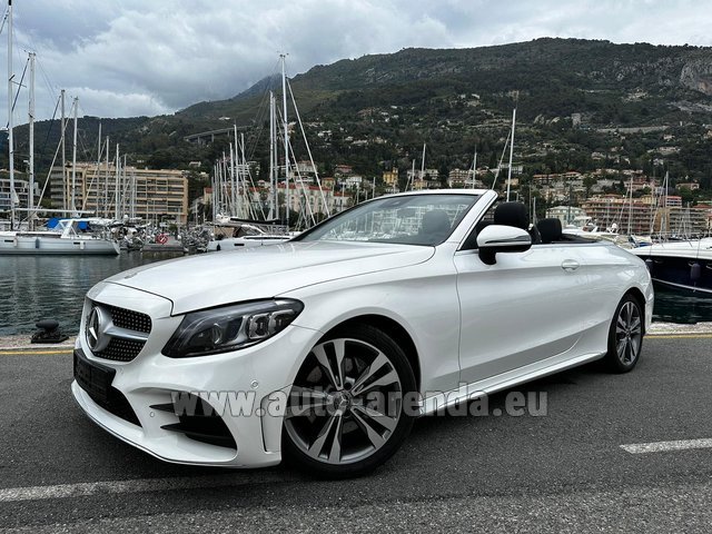 Rental Mercedes-Benz C-Class C 200 Cabrio AMG Equipment White in Moutiers