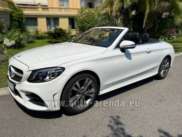 Rental Mercedes-Benz C-Class C 180 Cabrio AMG Equipment White in Moutiers
