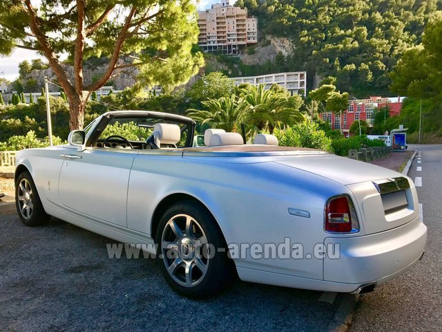 Rental Rolls-Royce Drophead White in Bozel